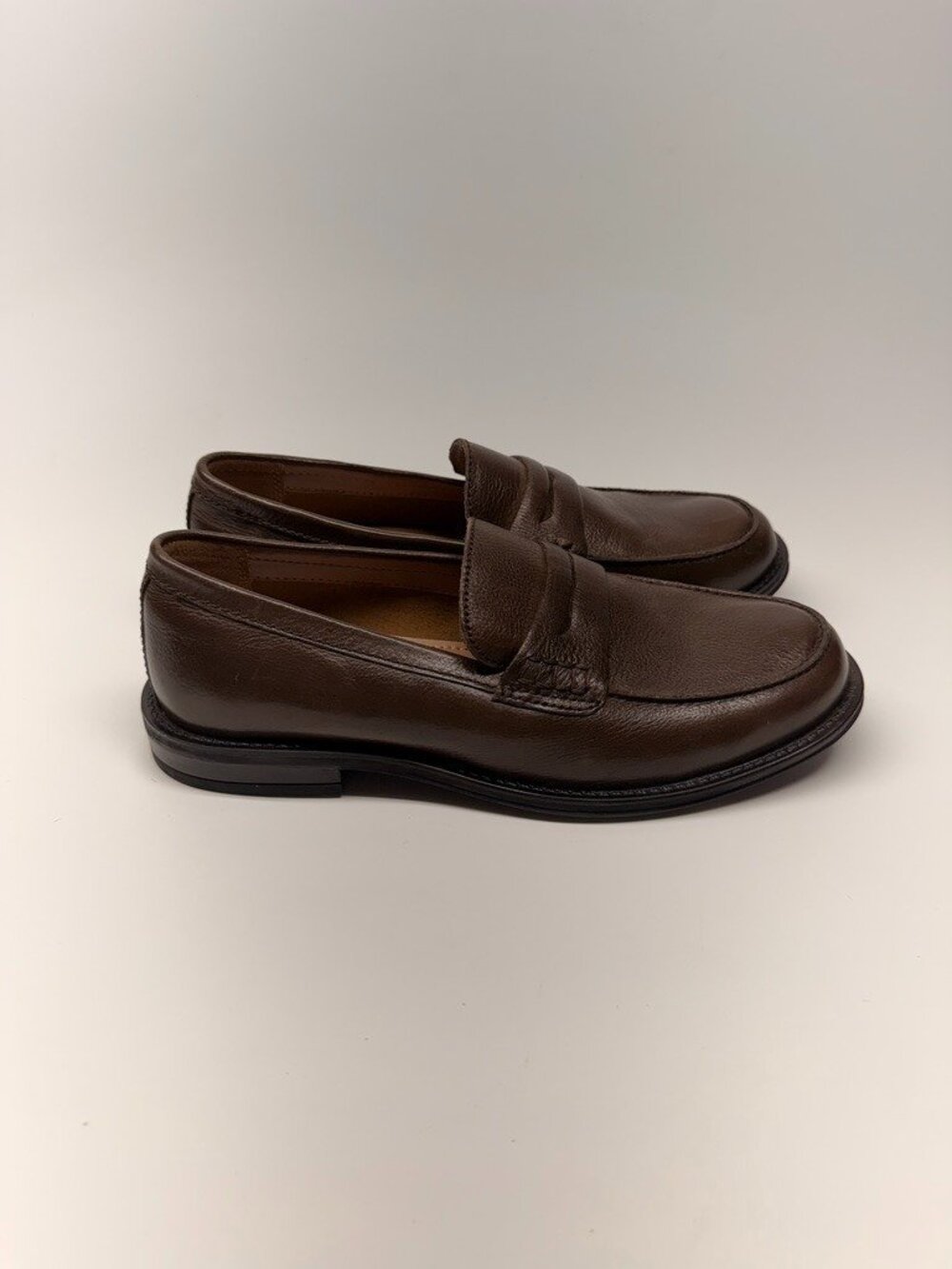 Steve Madden Men's Brown Leather Draggo Penny Loafer Sz 9.5 - Picture 5 of 9